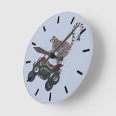 Leaping Lemur Clock 2 Runde Wanduhr (Winkel)