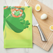 Leaping Leprachauns! St Pattys Day Geschirrtuch (Viertel Falte)