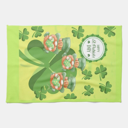 Leaping Leprachauns! St Pattys Day Geschirrtuch (Horizontal)
