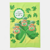 Leaping Leprachauns! St Pattys Day Geschirrtuch (Vertikal)