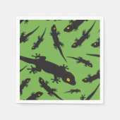 Leaping Lizard Reptile Bright Green Gecko Serviette (Vorderseite)