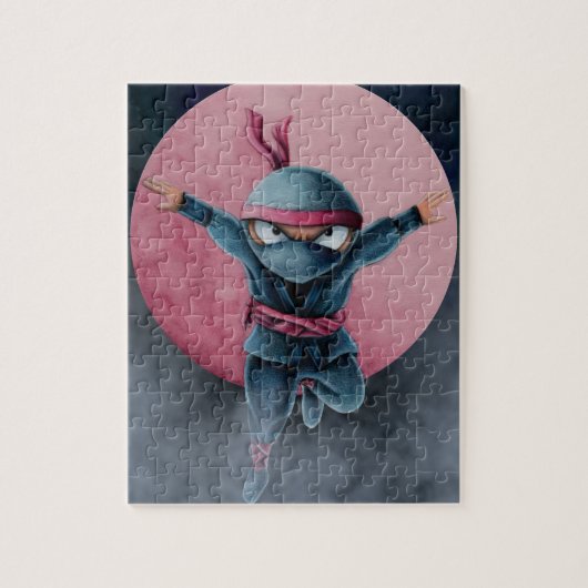 Leaping Ninja Red Moon Puzzle (Vertikal)