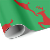Leaping Red Deer Thunder_Cove Geschenkpapier (Rolleneckpunkt)