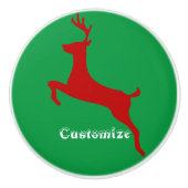 Leaping Red Deer Thunder_Cove Keramikknauf (Vorderseite)