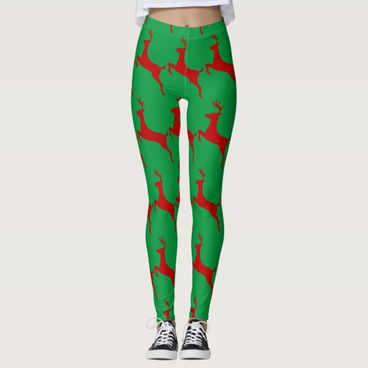 Leaping Red Deer Thunder_Cove Leggings (Vorderseite)