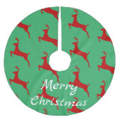 Leaping Red Deer Thunder_Cove Polyester Weihnachtsbaumdecke (Vorderseite)