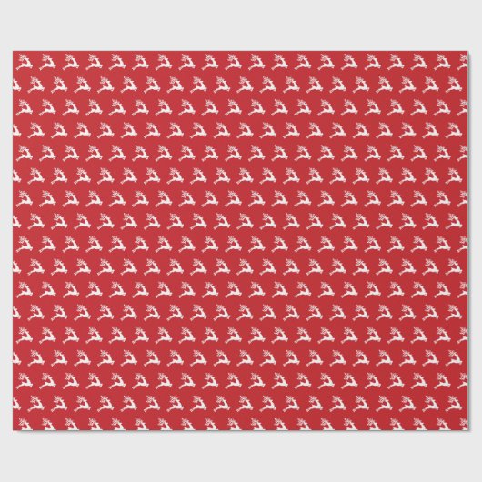 Leaping Rentier Muster Geschenkpapier (Flach)