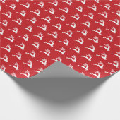 Leaping Rentier Muster Geschenkpapier (Ecke)