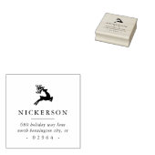 Leaping-Rentier-Rücksendeadresse Gummistempel (Stempel)