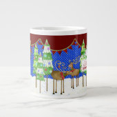 Leaping Rentier Weihnachtsbaum Pennant Tasse (Vorderseite)