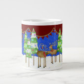 Leaping Rentier Weihnachtsbaum Pennant Tasse (Vorderseite)