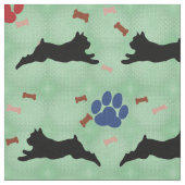 Leaping Schnauzer Stoff (Nahaufnahme)