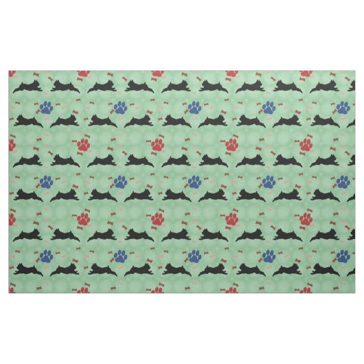 Leaping Schnauzer Stoff (Fat Quarter (45,7 x 55,9 cm))