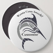 Leaping Schwertfisch Thunder_Cove Button (Vorne & Hinten)