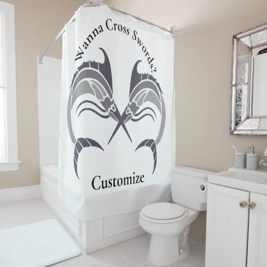 Leaping Schwertfisch Thunder_Cove Duschvorhang (Beispiel)