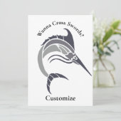 Leaping Schwertfisch Thunder_Cove Einladung (Stehend Vorderseite)