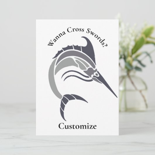 Leaping Schwertfisch Thunder_Cove Einladung (Stehend Vorderseite)