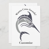 Leaping Schwertfisch Thunder_Cove Einladung (Vorne/Hinten)