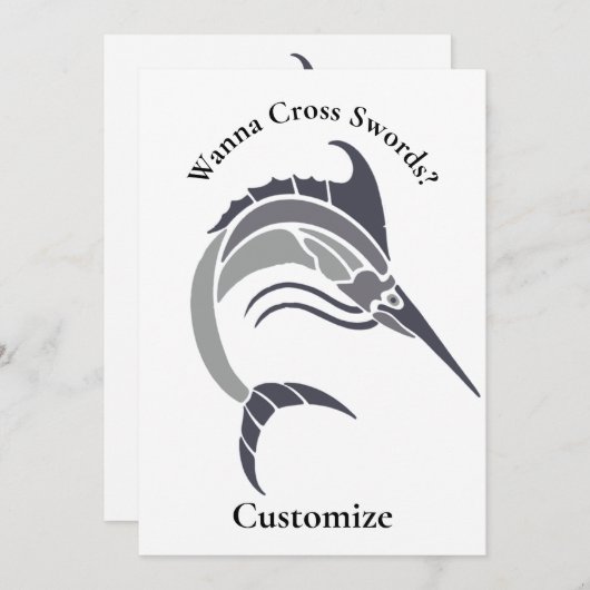 Leaping Schwertfisch Thunder_Cove Einladung (Vorne/Hinten)