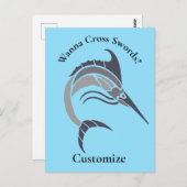 Leaping Schwertfisch Thunder_Cove Postkarte (Vorne/Hinten)