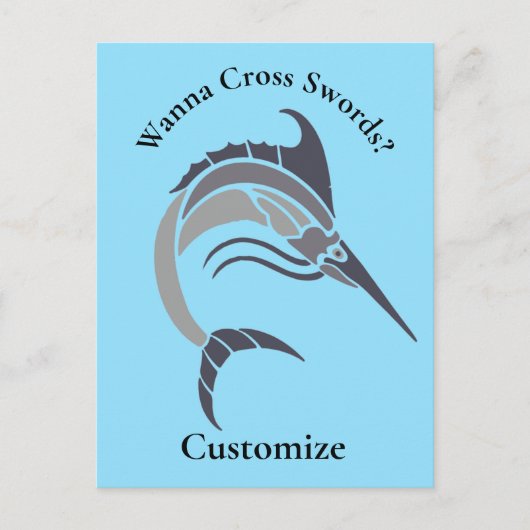 Leaping Schwertfisch Thunder_Cove Postkarte (Vorderseite)