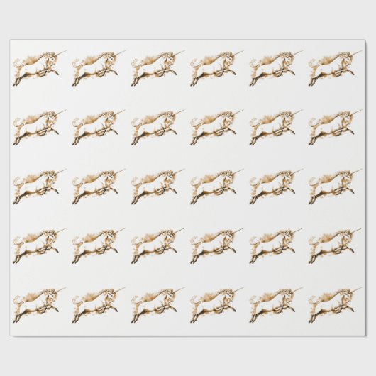 Leaping Unicorn Geschenkpapier (Flach)
