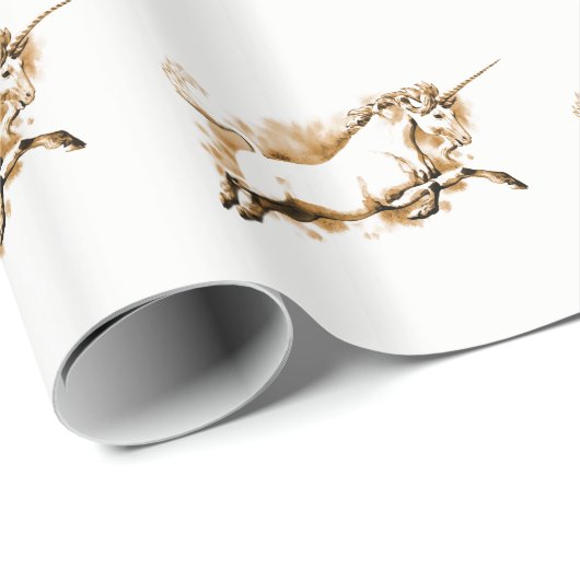 Leaping Unicorn Geschenkpapier (Rolleneckpunkt)