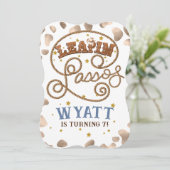 Leapin's Lassos Cowboy Rodeo Western Birthday Part Einladung (Stehend Vorderseite)