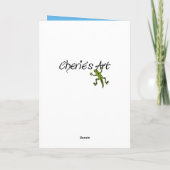 Leapin's Lizards! Startjahr Geburtstagskarte Karte (Rückseite)