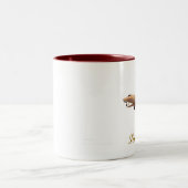 Lear Jet an LOCKEREM SÄUBERN, Lear Jet Zweifarbige Tasse (Mittel)