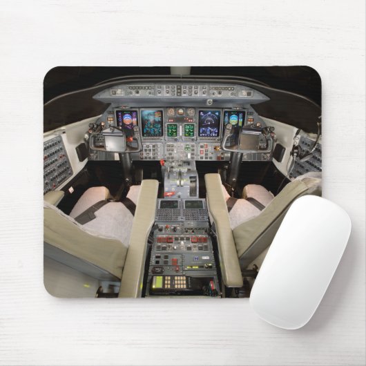 Lear Jet Cockpit Mousepad (Mit Mouse)
