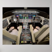 Lear Jet Cockpit Poster (Vorne)