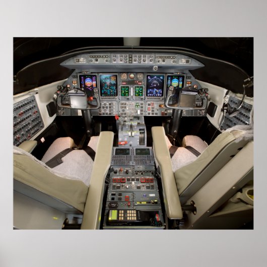 Lear Jet Cockpit Poster (Vorne)
