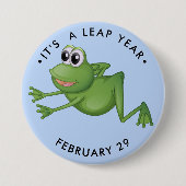 Lear Year Cartoon Frosch Button (Vorderseite)