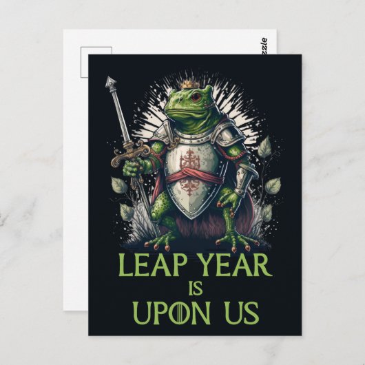 Lear Year ist auf uns, Froschkrieger Postkarte (Vorne/Hinten)