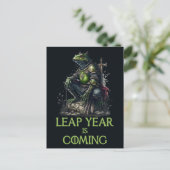 Lear Year kommt, Froschkrieger Postkarte (Stehend Vorderseite)