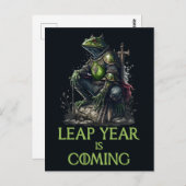Lear Year kommt, Froschkrieger Postkarte (Vorne/Hinten)