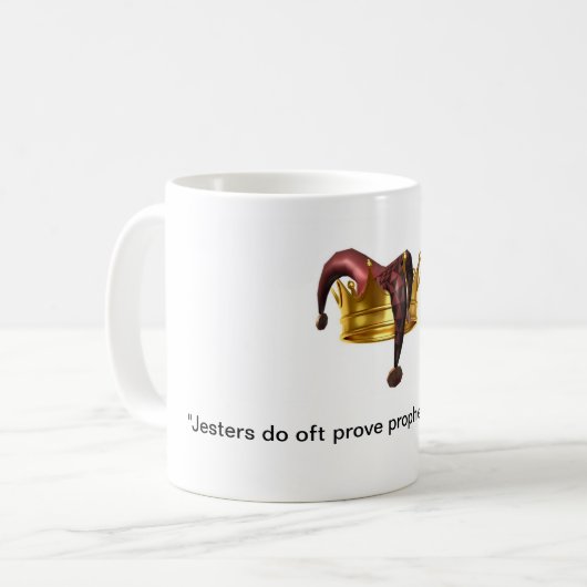 Lear Zitat-Tasse Kaffeetasse (Vorderseite Links)