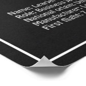 Learjet 23 - Flugzeugkonzept Zeichnend Pläne PD Poster (Ecke)