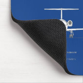 Learjet 23 - Pläne zum Zeichn von Flugzeugkonzepte Mousepad (Ecke)