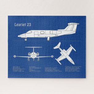 Learjet 23 - Pläne zum Zeichn von Flugzeugkonzepte Puzzle