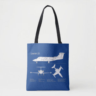 Learjet 23 - Pläne zum Zeichn von Flugzeugkonzepte Tasche