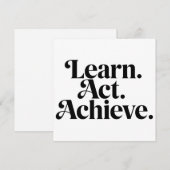 "Learn. Act. Achieve." Feiertagskarte (Vorne/Hinten)