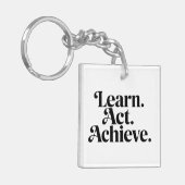 "Learn. Act. Achieve." Schlüsselanhänger (Vorderseite links)