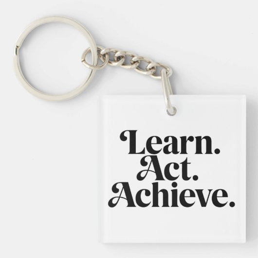 "Learn. Act. Achieve." Schlüsselanhänger (Vorderseite)