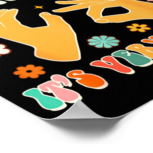 Learn Sign Language It's Very Handy Asl Teacher Gr Poster (Ecke)