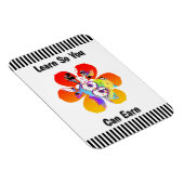 Learn So You Can Earn Hearts Flowers Refrigerator  Magnet (Rechte Seite)