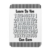 Learn So You Can Earn Numbers Refrigerator  Magnet (Vertikal)