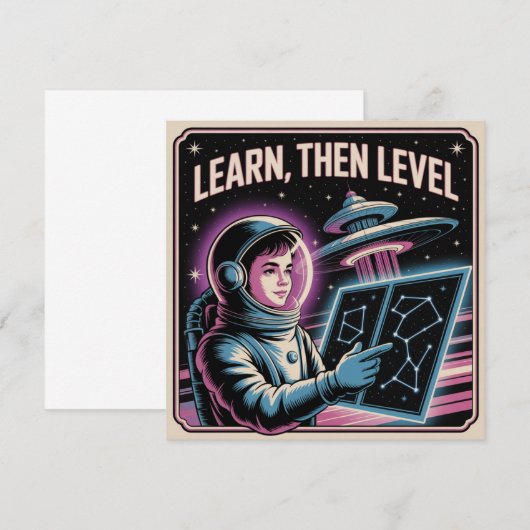 Learn, Then Level Einladung (Vorne/Hinten)