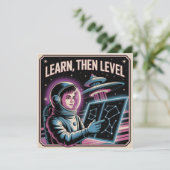 Learn, Then Level Einladung (Stehend Vorderseite)